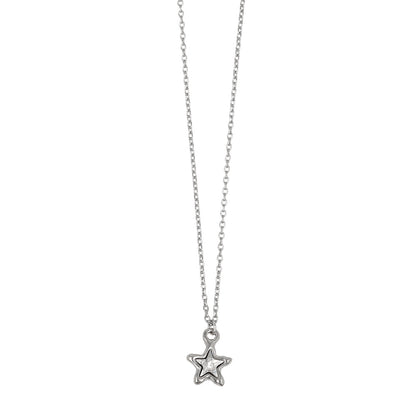 ネックレス ニッケルフリー メタル 星 ストーン プチペンダントネックレス