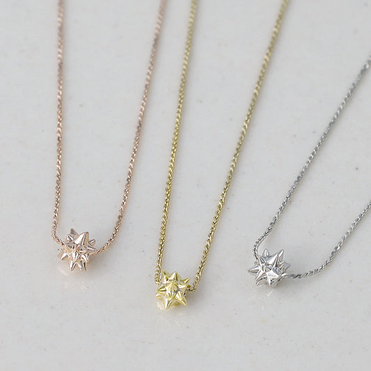 ネックレス tiny. ニッケルフリー メタル スターボウ 極小 超極細 チェーン プチネックレス