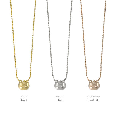 ネックレス tiny. ニッケルフリー メタル ネコ アニマル 極小 超極細 チェーン プチネックレス