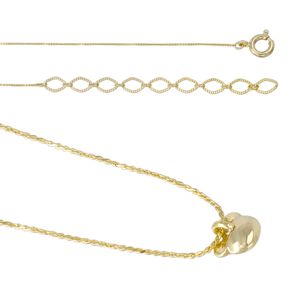 ネックレス tiny. ニッケルフリー メタル クマ アニマル 極小 超極細 チェーン プチネックレス