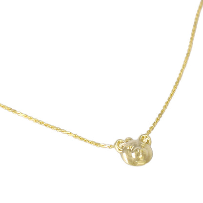 ネックレス tiny. ニッケルフリー メタル クマ アニマル 極小 超極細 チェーン プチネックレス