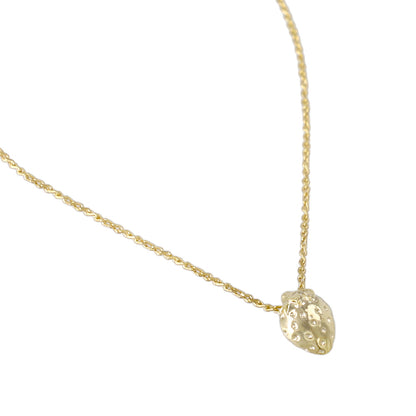 ネックレス tiny. ニッケルフリー メタル イチゴ フルーツ 極小 超極細 チェーン プチネックレス