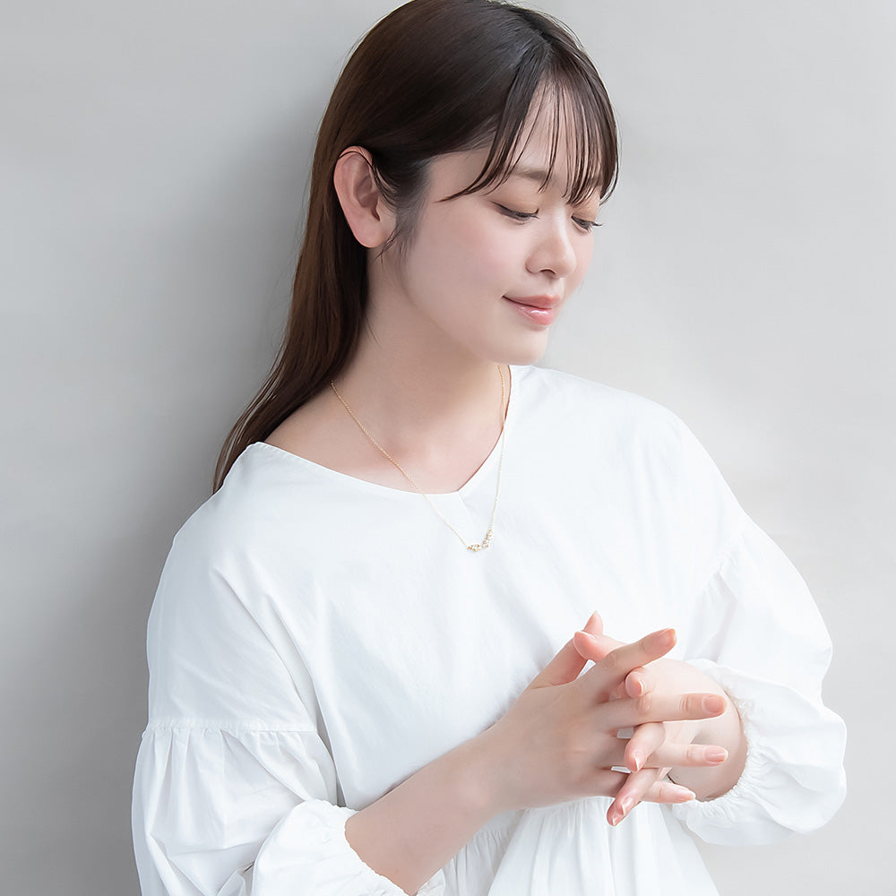 ネックレス ニッケルフリー メタル キュービックジルコニア ショートネックレス