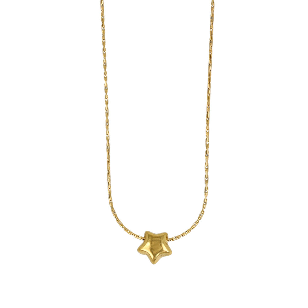ネックレス ステンレス メタル ミニ 星 チェーン ショートネックレス
