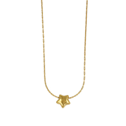 ネックレス ステンレス メタル ミニ 星 チェーン ショートネックレス