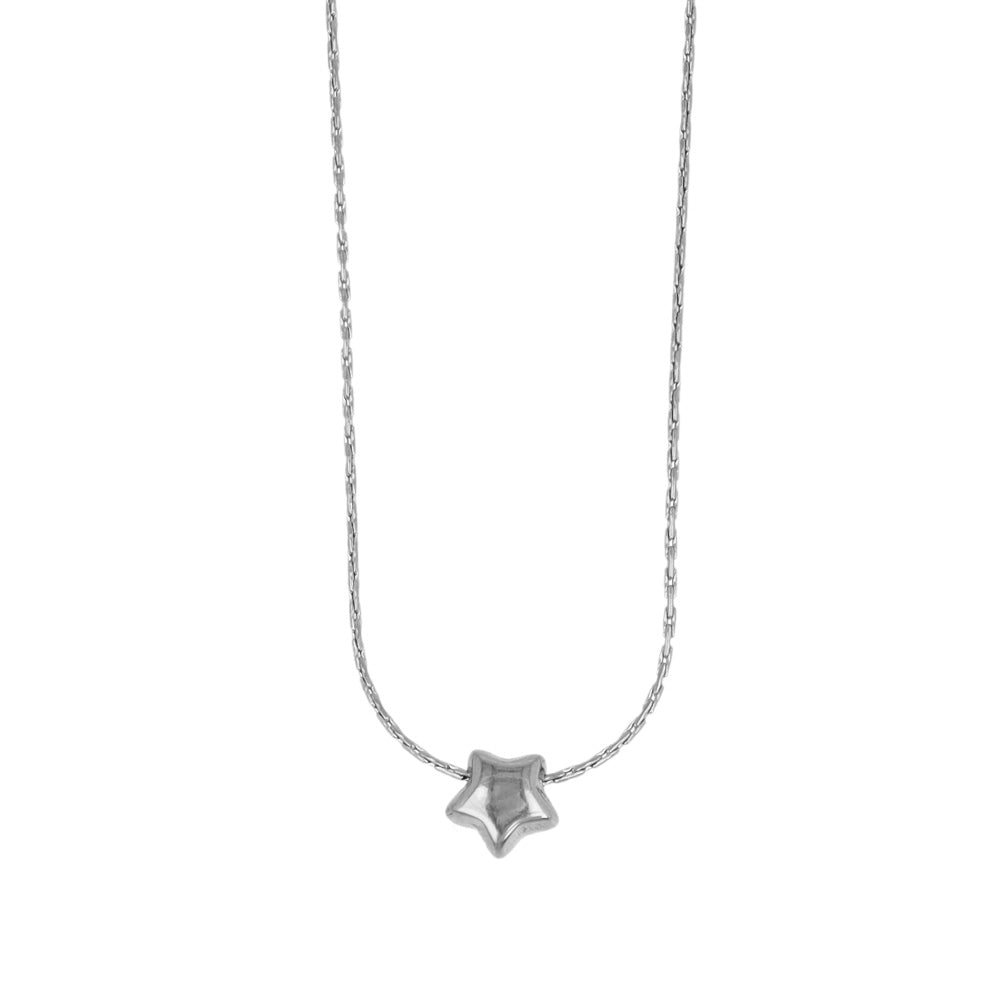 ネックレス ステンレス メタル ミニ 星 チェーン ショートネックレス
