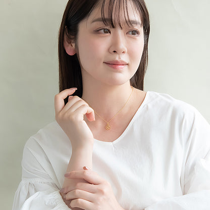 ネックレス ニッケルフリー メタル クローバー プチネックレス