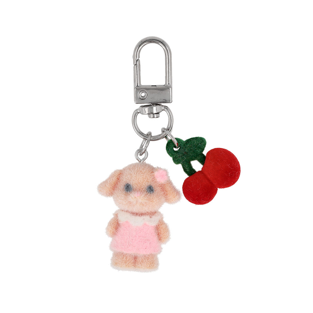 ぬい服 オーダー【おすわりクマ＆ウサギ】チャーム付♪ バッグチャーム ネコ うさぎ イヌ ゾウ フロッキー キーホルダー