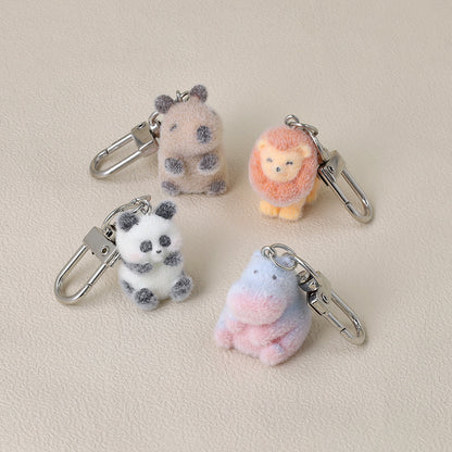 バッグチャーム フロッキー アニマル パンダ ライオン カバ カピバラ キーホルダー