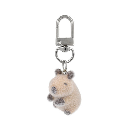 バッグチャーム フロッキー アニマル パンダ ライオン カバ カピバラ キーホルダー