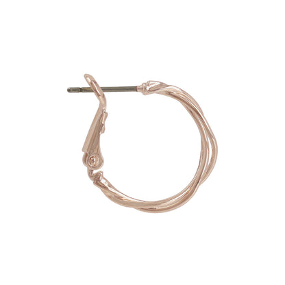 ピアス ニッケルフリー ロゼシルバー トリプル クロス チタンポスト フープピアス