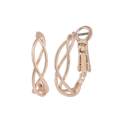 ピアス ニッケルフリー ロゼシルバー トリプル クロス チタンポスト フープピアス