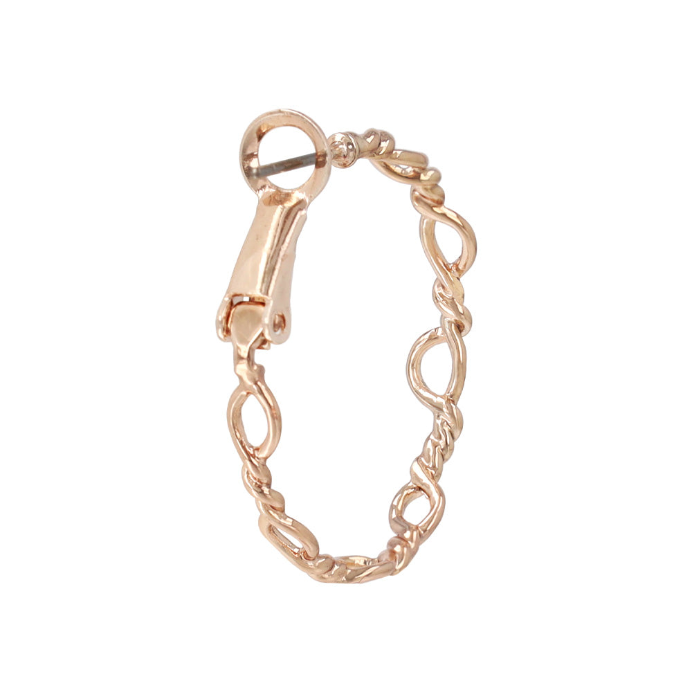 ピアス ニッケルフリー ロゼシルバー ランダム ひねり オーバル チタンポスト フープピアス