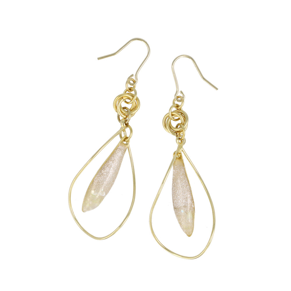 ピアス ニッケルフリー メタル 立体フレーム シェル ラメ くすみカラー ステンレスポスト スタッドピアス