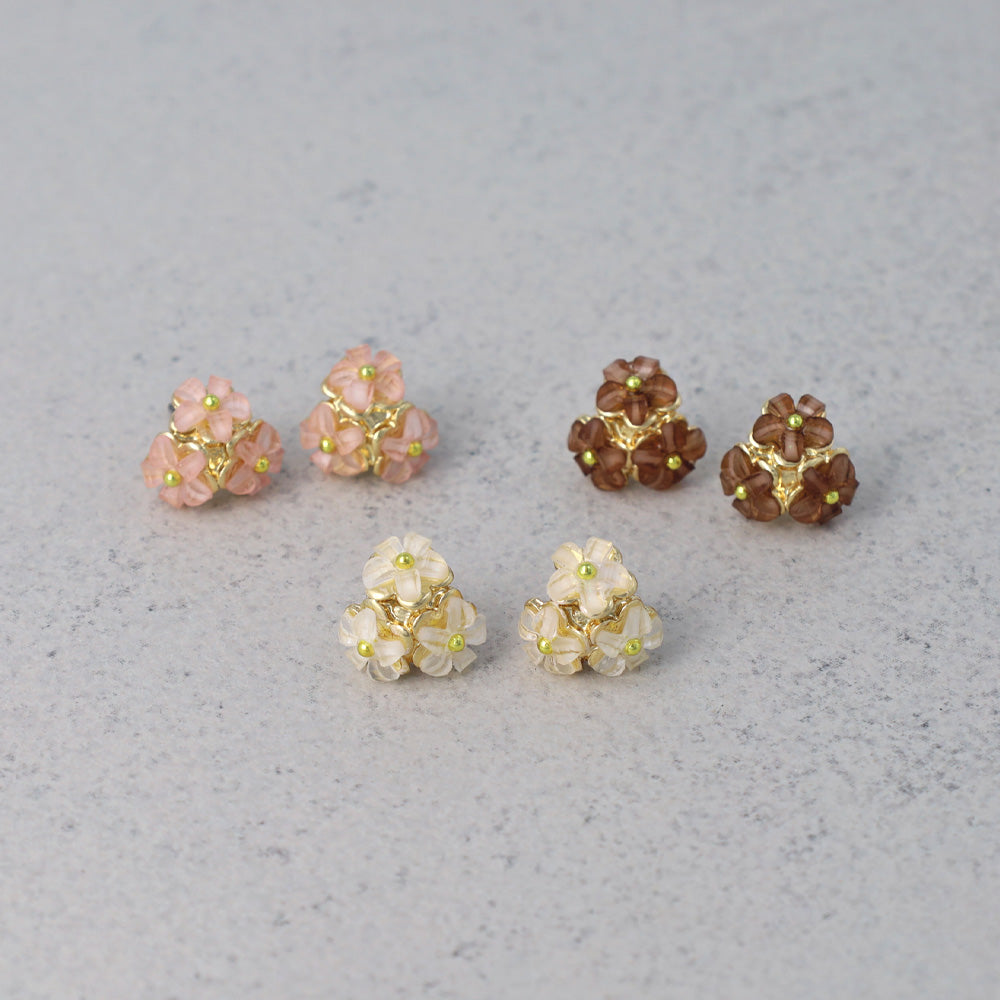 ピアス ニッケルフリー フラワー チタンポスト スタッドピアス