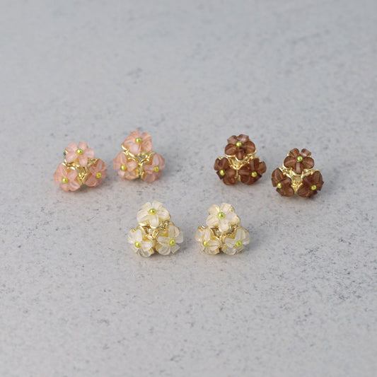 ピアス ニッケルフリー フラワー チタンポスト スタッドピアス