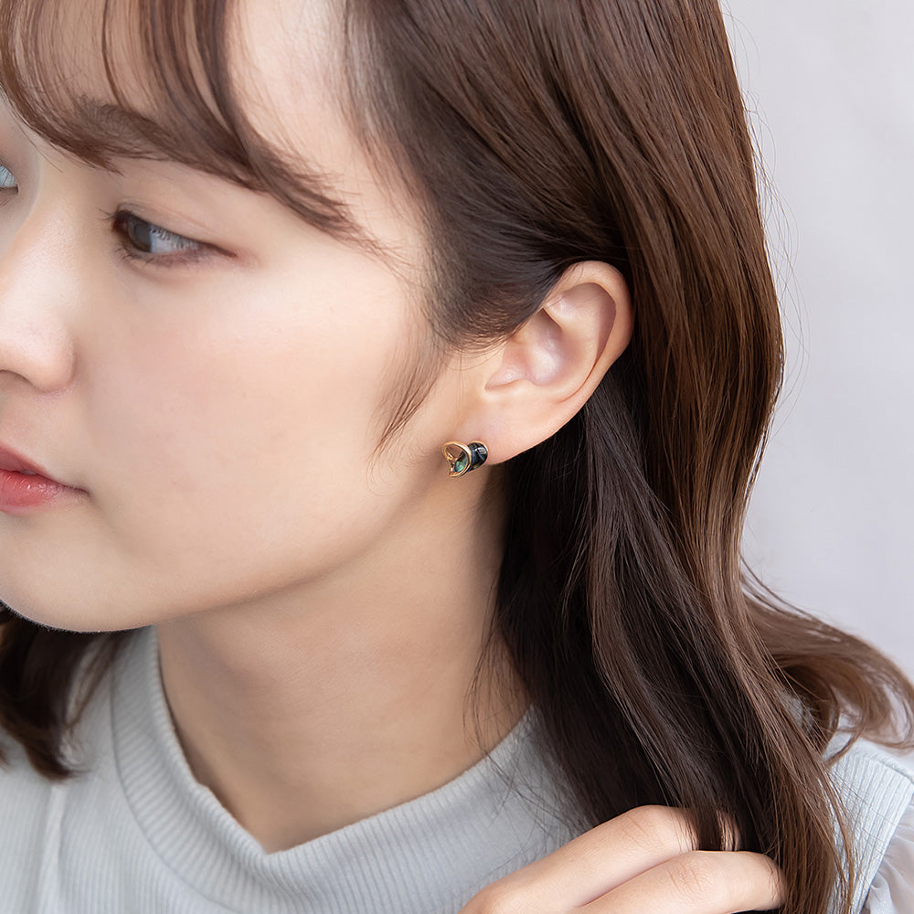 ピアス ニッケルフリー メタル ハート チタンポスト スタッドピアス