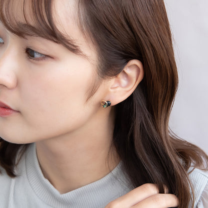 ピアス ニッケルフリー メタル ハート チタンポスト スタッドピアス