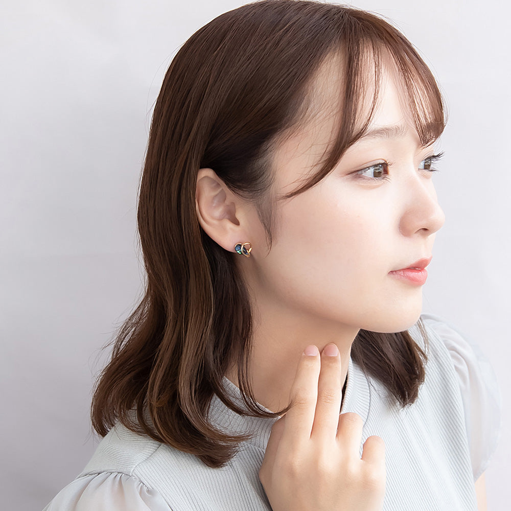 ピアス ニッケルフリー メタル ハート チタンポスト スタッドピアス