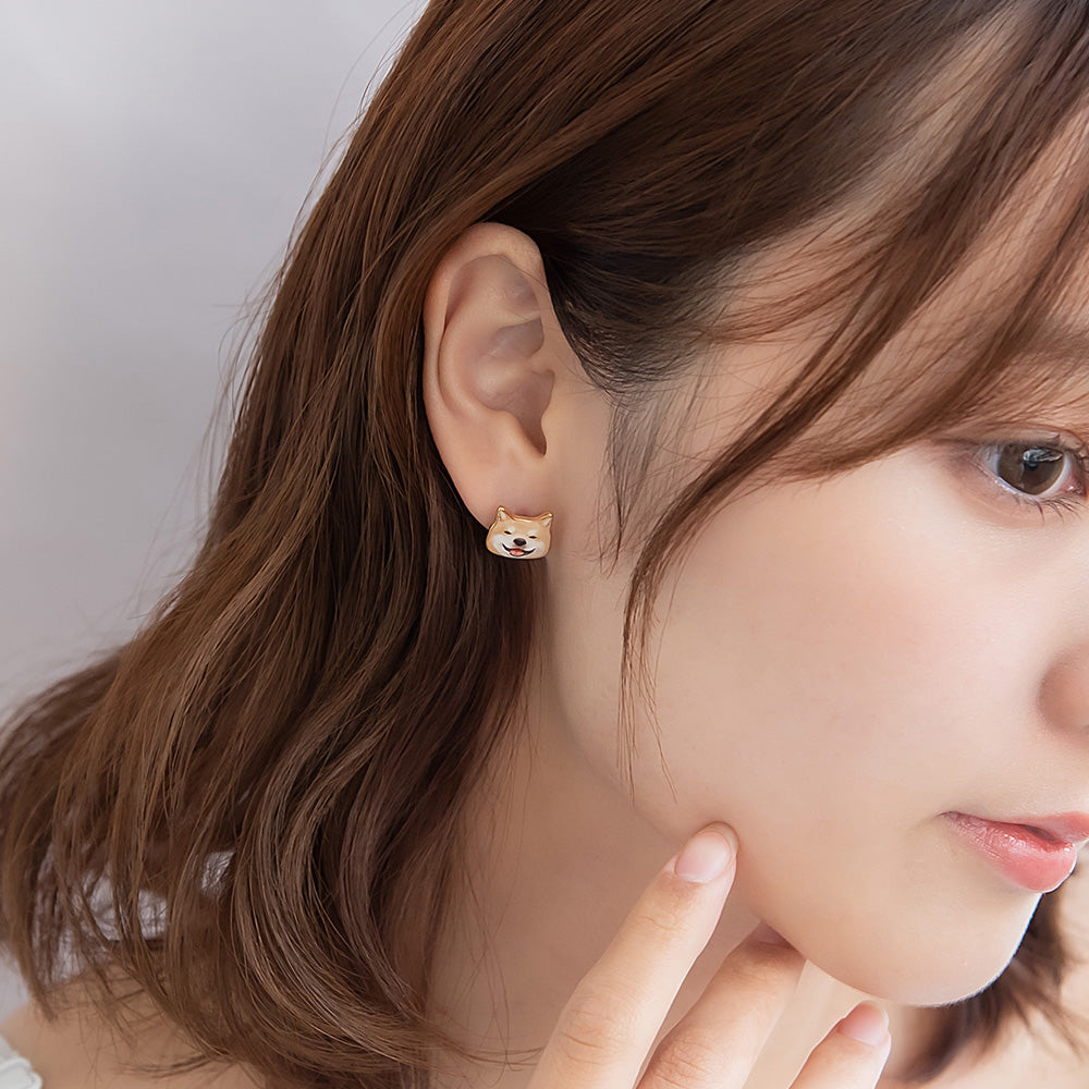 ピアス ニッケルフリー イヌ アニマル ステンレスポスト スタッドピアス