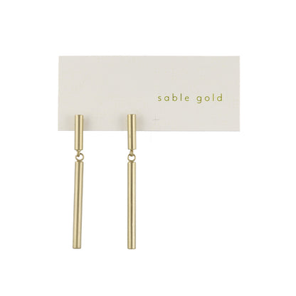 ピアス ニッケルフリー sable gold メタル シリンダー スウィング スタッドピアス
