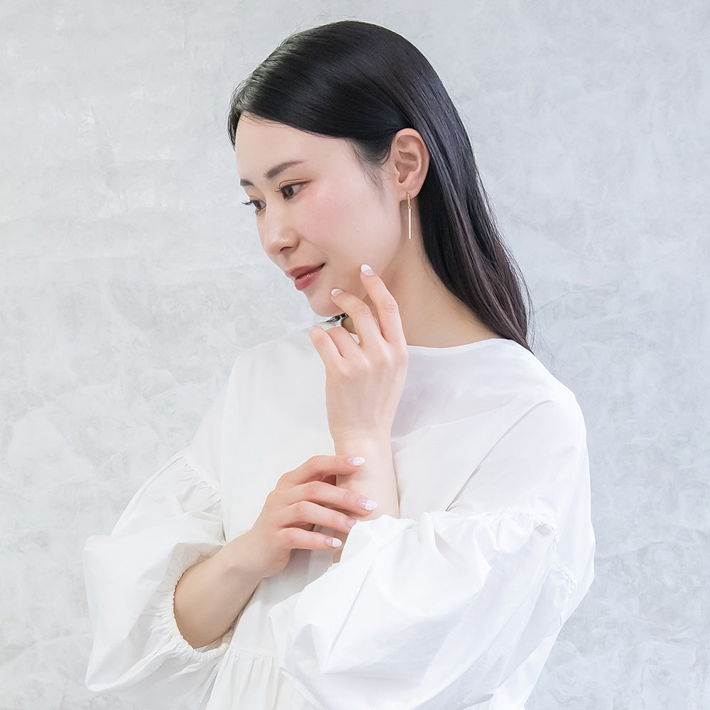 ピアス ニッケルフリー sable gold メタル シリンダー スウィング スタッドピアス
