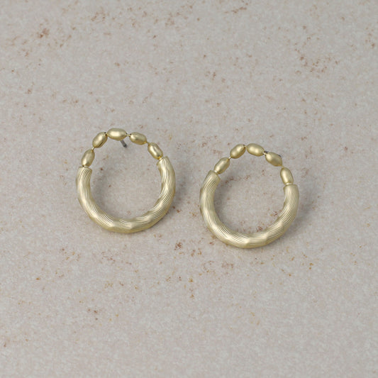 ピアス ニッケルフリー sable gold メタル シリンダー ドロップ ライン スタッドピアス