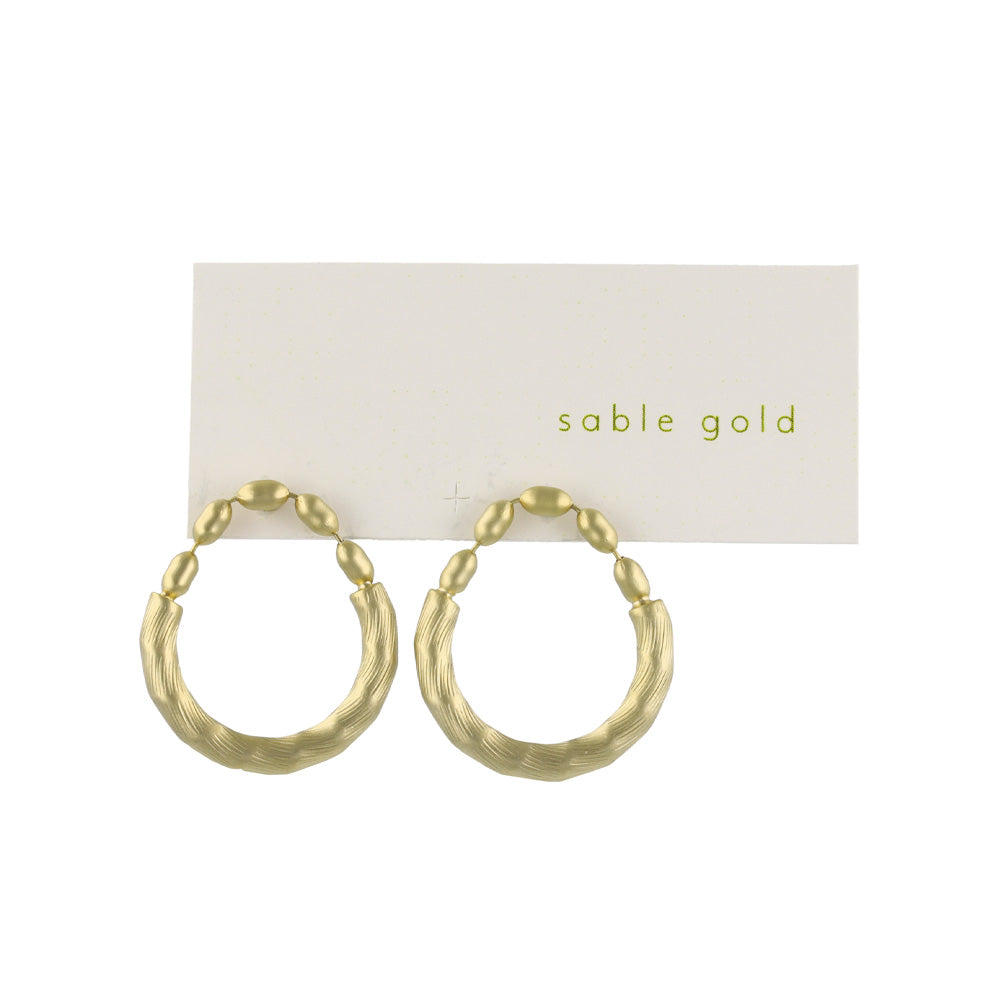 ピアス ニッケルフリー sable gold メタル シリンダー ドロップ ライン スタッドピアス
