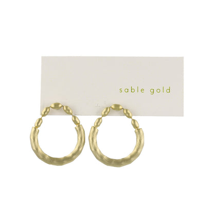 ピアス ニッケルフリー sable gold メタル シリンダー ドロップ ライン スタッドピアス