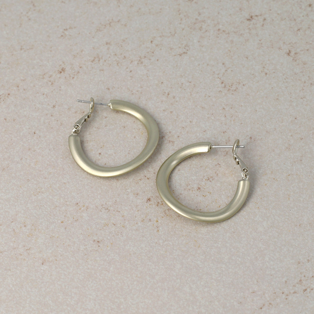 ピアス ニッケルフリー sable gold メタル カーブ フープピアス