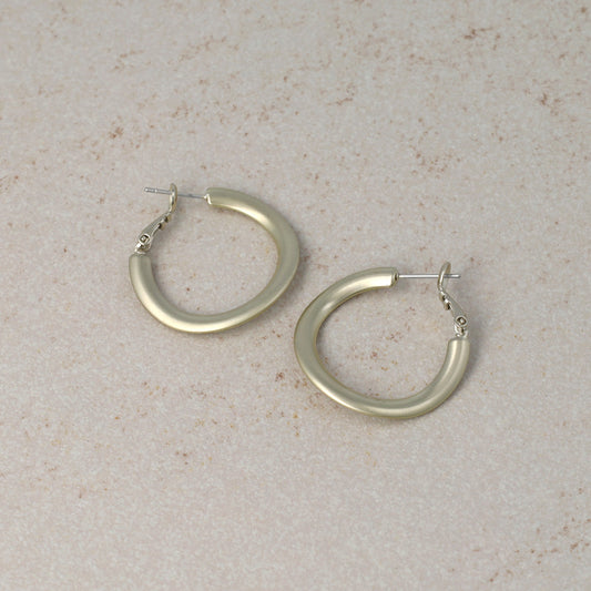 ピアス ニッケルフリー sable gold メタル カーブ フープピアス
