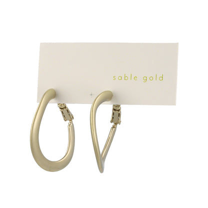 ピアス ニッケルフリー sable gold メタル カーブ フープピアス