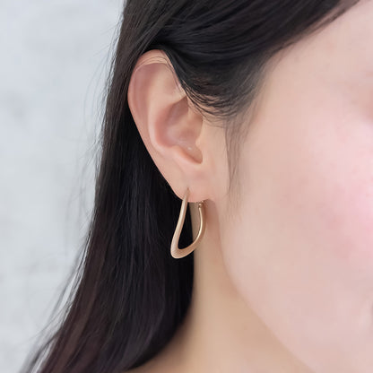 ピアス ニッケルフリー sable gold メタル カーブ フープピアス