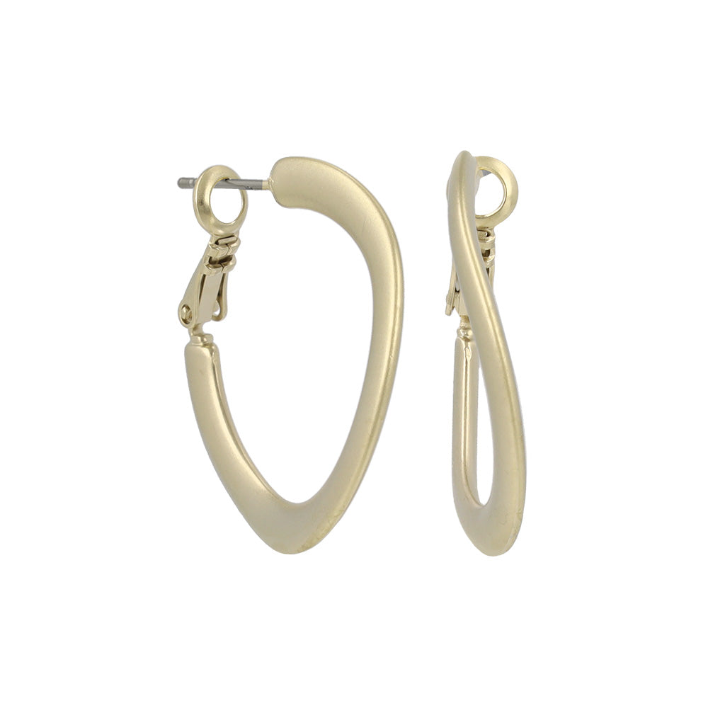 ピアス ニッケルフリー sable gold メタル カーブ フープピアス