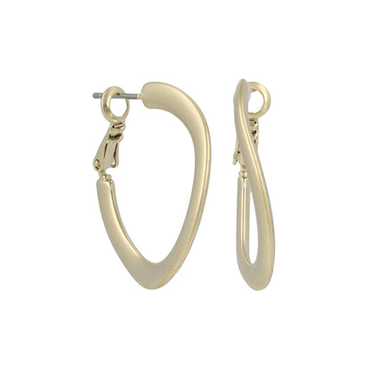 ピアス ニッケルフリー sable gold メタル カーブ フープピアス