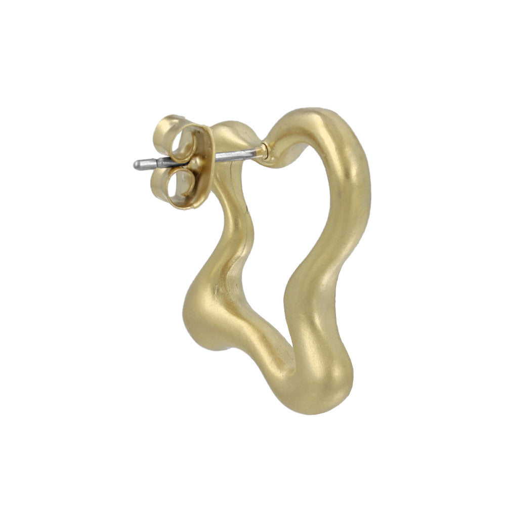 ピアス ニッケルフリー sable gold メタル ウエーブ メルト スタッドピアス