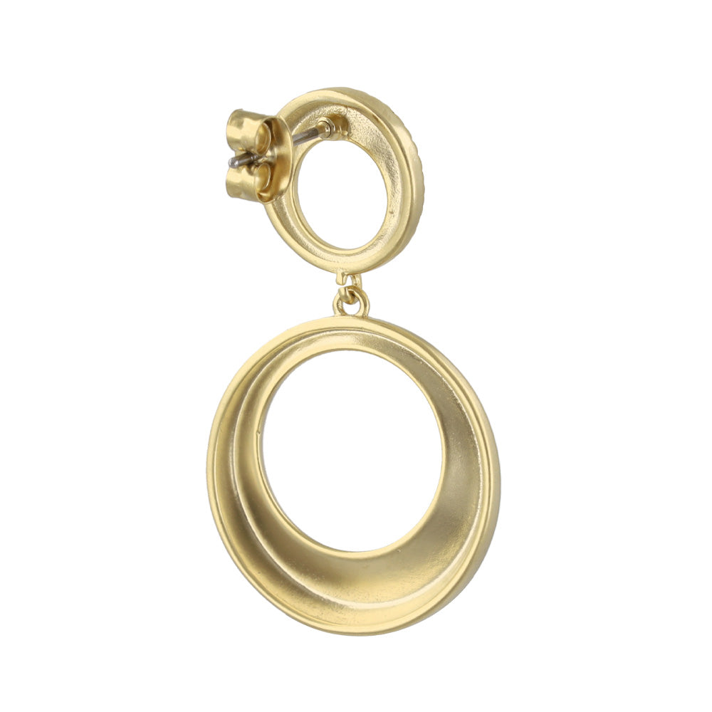 ピアス ニッケルフリー sable gold メタル ダブル サークル ライン スタッドピアス