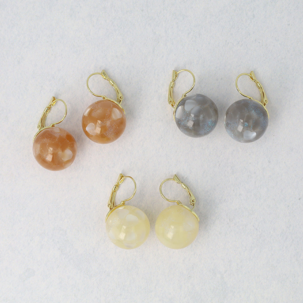 ピアス ニッケルフリー メタル シェル フープピアス