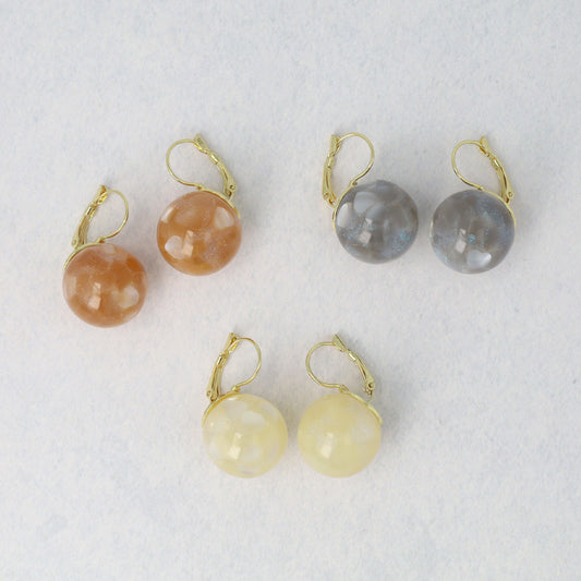 ピアス ニッケルフリー メタル シェル フープピアス