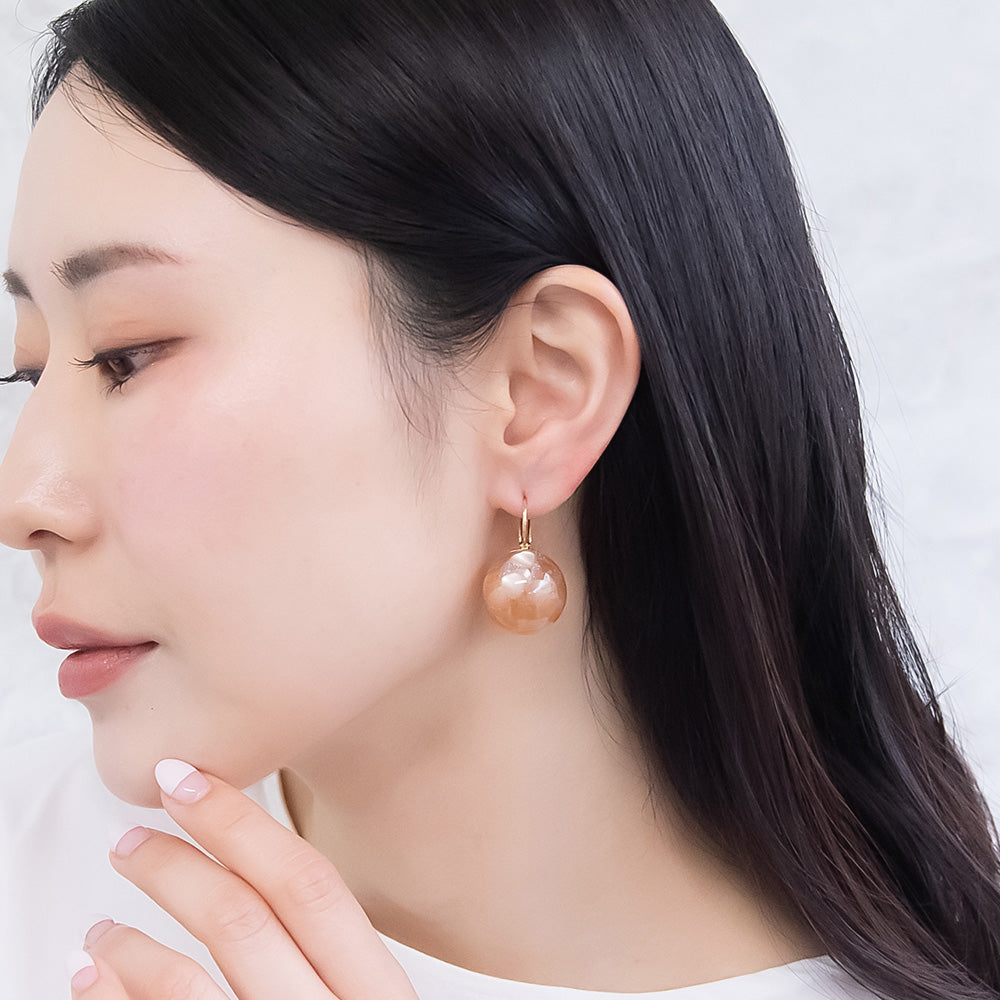 ピアス ニッケルフリー メタル シェル フープピアス