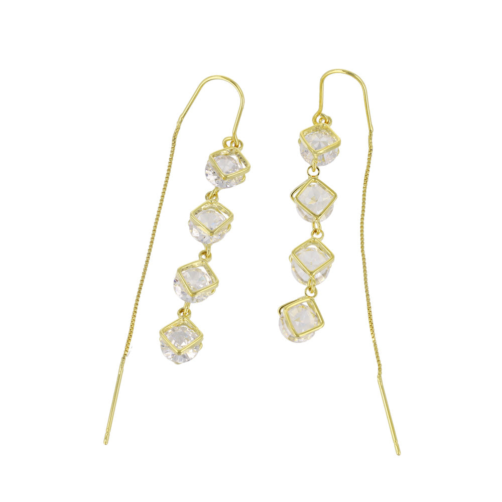 ピアス　No.5524 ピアス REFLET ニッケルフリー キュービックジルコニア サンド