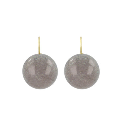 ピアス ニッケルフリー メタル クリア ボール ラメ 封入 キャッチレス フックピアス