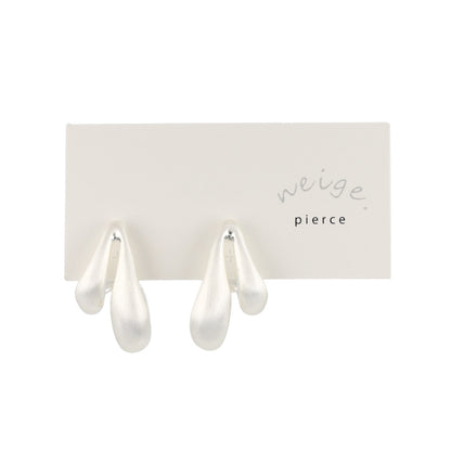 neige. メタル ドロップ カーブ ダブル ライン チタンポスト スタッドピアス