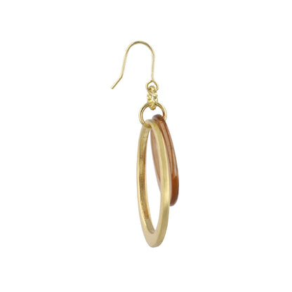 ピアス ニッケルフリー メタル カラー 2連 サークル フックピアス