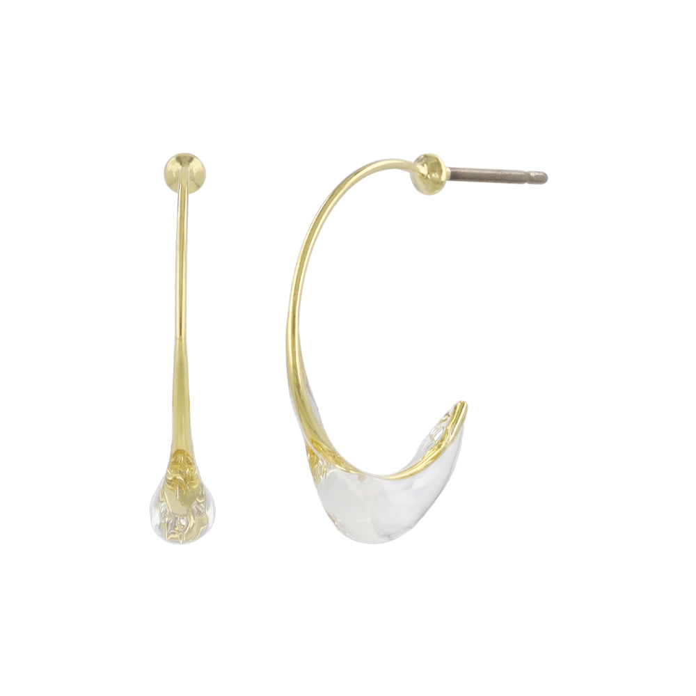 ピアス ニッケルフリー メタル ワイヤー ドロップ C型 チタンポスト スタッドピアス