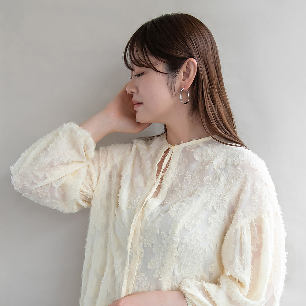 ピアス ニッケルフリー メタル ツイスト フープピアス