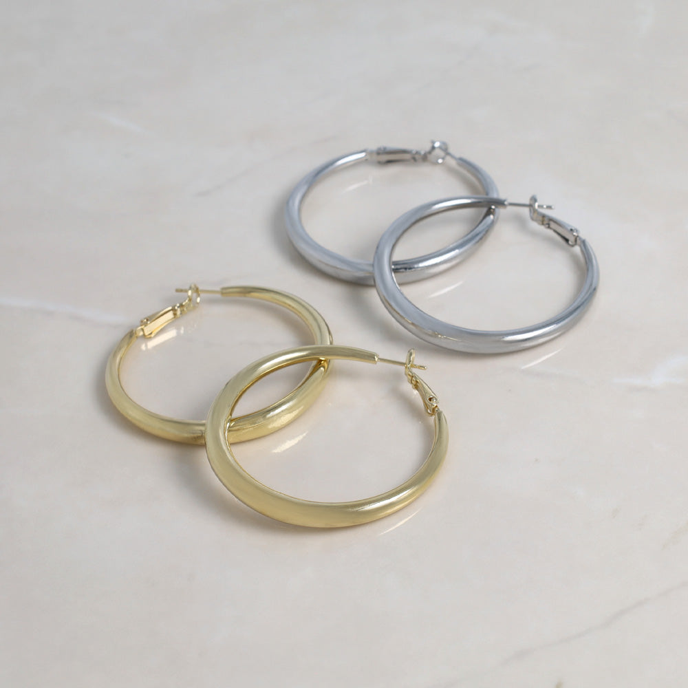 ピアス ニッケルフリー メタル フープピアス