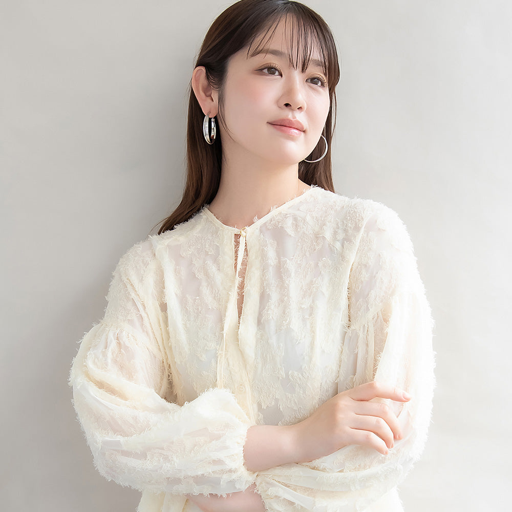 ピアス ニッケルフリー メタル ライン クロス フープピアス