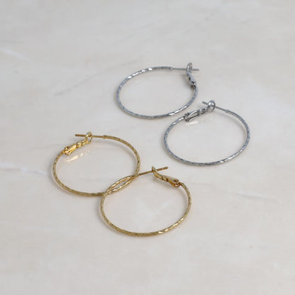 ピアス ニッケルフリー メタル フープピアス