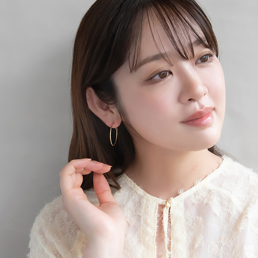 ピアス ニッケルフリー メタル フープピアス